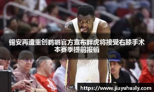 锡安再遭重创鹈鹕官方宣布胖虎将接受右膝手术本赛季提前报销